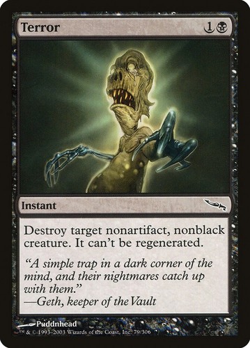 Magic the Gathering TERROR #79/306 Mirrodin Common Black Foil 2003