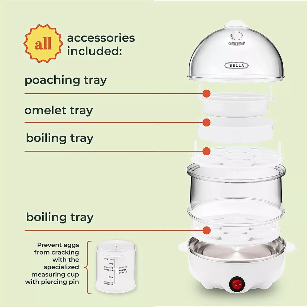 14-Cup Egg Cooker for Soft or Hard Boiled Eggs – Fast & Easy Poacher