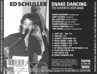 ED SCHULLER - SNAKE DANCING NEW CD
