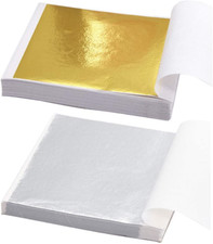 200 Sheets Leaf Foil Gilding Art Craft Metallic Transfer DIY Gold Silver Copper