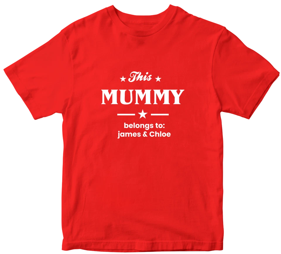 Personalised Mother Day T-shirt Children LOVE Funny Family Celebration Gifts - Image 4 of 4