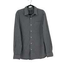 Chaps Stretch Men’s dress shirt black checkered button down long sleeve XL/TG/EG