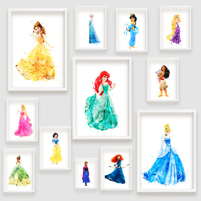 Disney princess Wall Art Poster Print Picture Gift Home Kids A4 A3 A2 ...