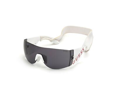 NEW GUESS GU 7662 21A Sunglasses White Frame Grey Lens  display picture 3