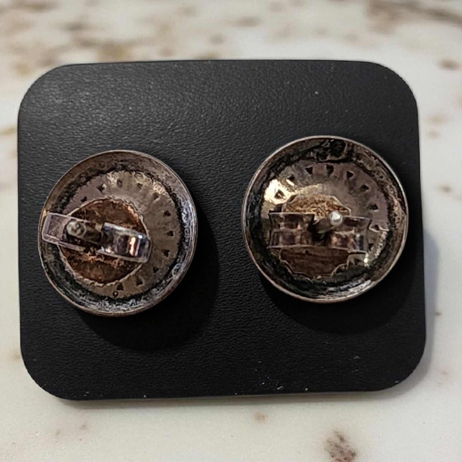 CONCHO STYLE BUTTON EARRINGS - image 2