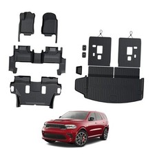 Floor Mats for 2016-2024 2025 Dodge Durango 6-seat, All Weather TPE Cargo