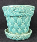 Turquoise McCoy Pottery Planter-4 1/2"-1950