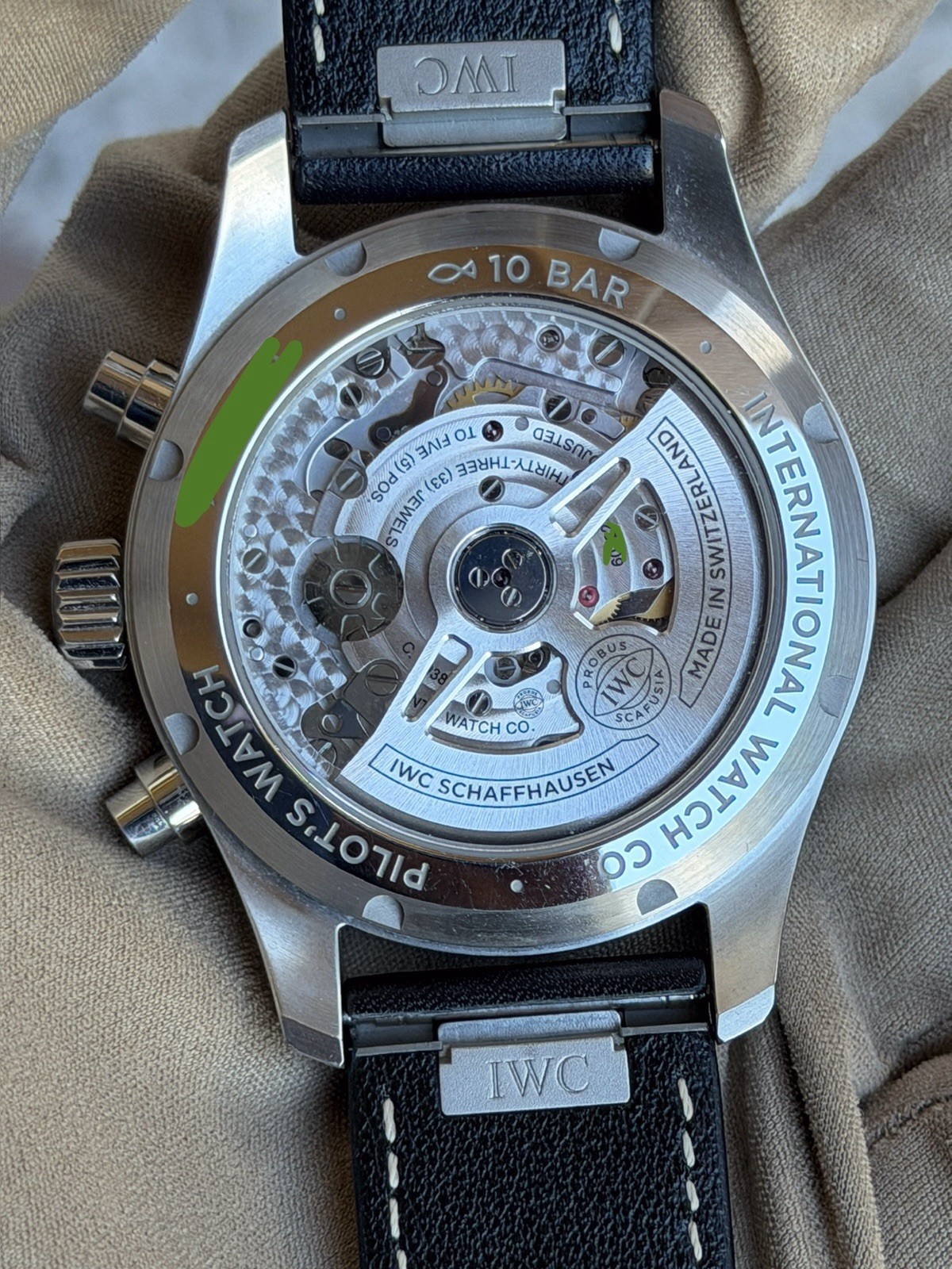 IWC Pilot automatic Chronograph Blue leather 41mm… - image 5