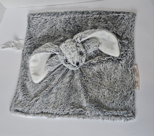 Mantas y más allá gris esmerilado conejo desaliñado Lovey peluche bebé juguete blanco - Imagen 1 de 7