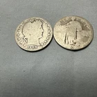 New Listing(1) 1908 Barber Quarter - (1) U.S. Liberty 25 cents silver coin Worn Scrap 90%