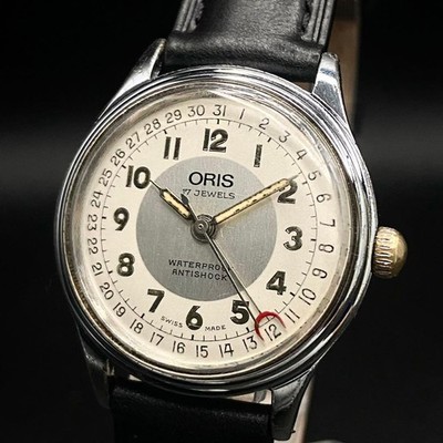 [ Exc ] Vintage ORIS Pointer Date 302-7285B Manual Winding Men's Watch Working
