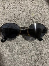 GIANNI VERSACE Sunglasses Medusa Round Vintage Unisex Design Gold-tone Rare