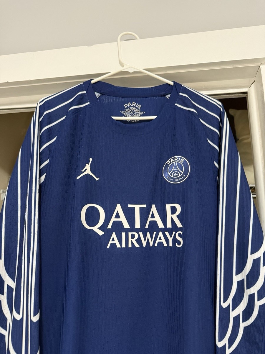 Authentic 2024/25 O. Dembele PSG Jordan 4th Jersey Men's Size