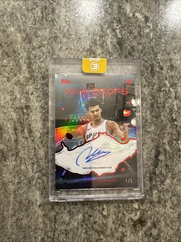Victor Wembanyama 2025-26 Topps 3 Jersey # Match Signatures  On Card Auto. 1/5.