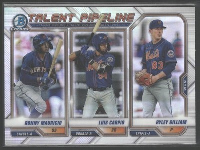 2021 Bowman #TP-NYM Carpio / Ronny Mauricio / Gilliam Chrome Talent Pipeline
