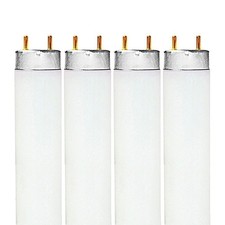 Luxrite F32T8/850 32W 48 Inch T8 Fluorescent Tube Light 5000K 2800lm G13 4-Pack