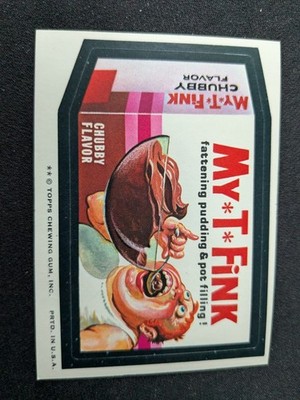 1974 Topps 7th Wacky Package Sticker NNO My-T-Fink Dessert (EX)