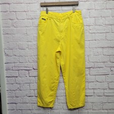 Lauren Ralph Lauren Bright Yellow Crop Pants Women 12 Capri Casual Travel Preppy