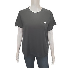 Adidas Women's Black Short Sleeves Active Tee Shirt Top Size Large
