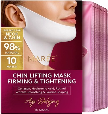 MAREE Anti Aging V Line Lifting Mask - Neck & Chin Lifting Mask - 10 Ct