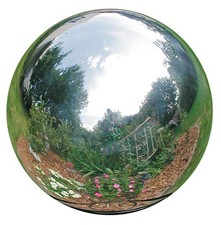 HomDSim 30 cm/12 inch Diameter Gazing Globe Mirror Ball Silver Stainless Steel