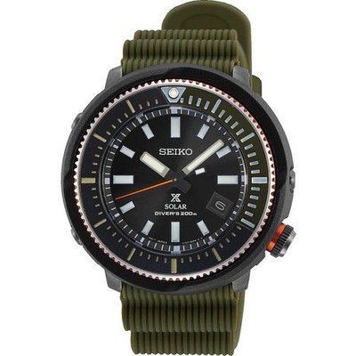 SEIKO ProspeX Tuna SNE547P1 Street Series Solar Watch Diver's Green Rubber NOS