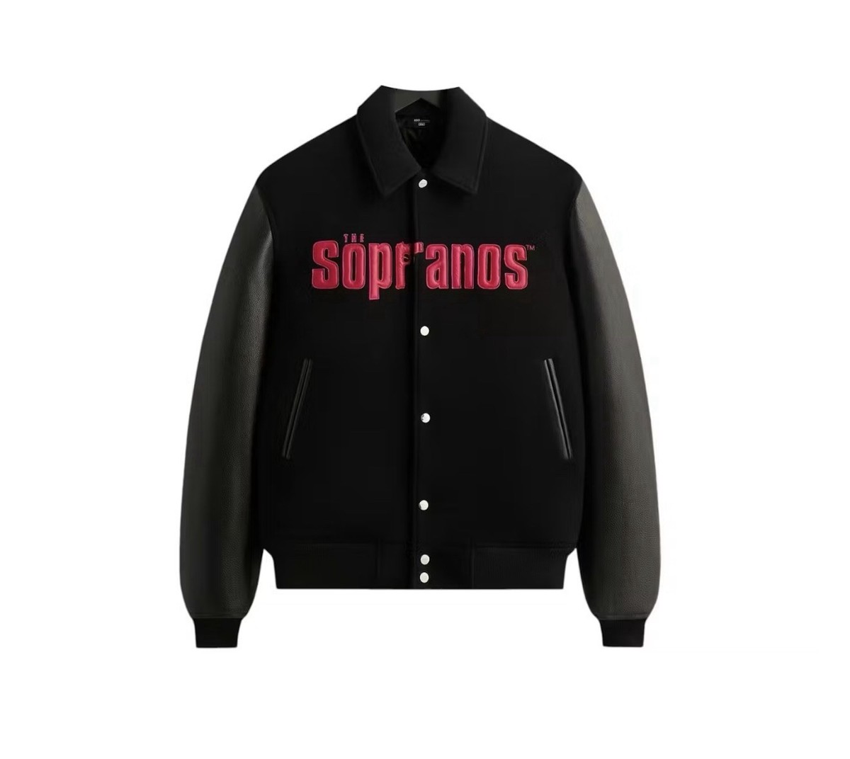 KITH キャップ sopranos コラボ 即完商品 KITH x The Sopranos Varsity Jacket Black Logo Embroidered Brand