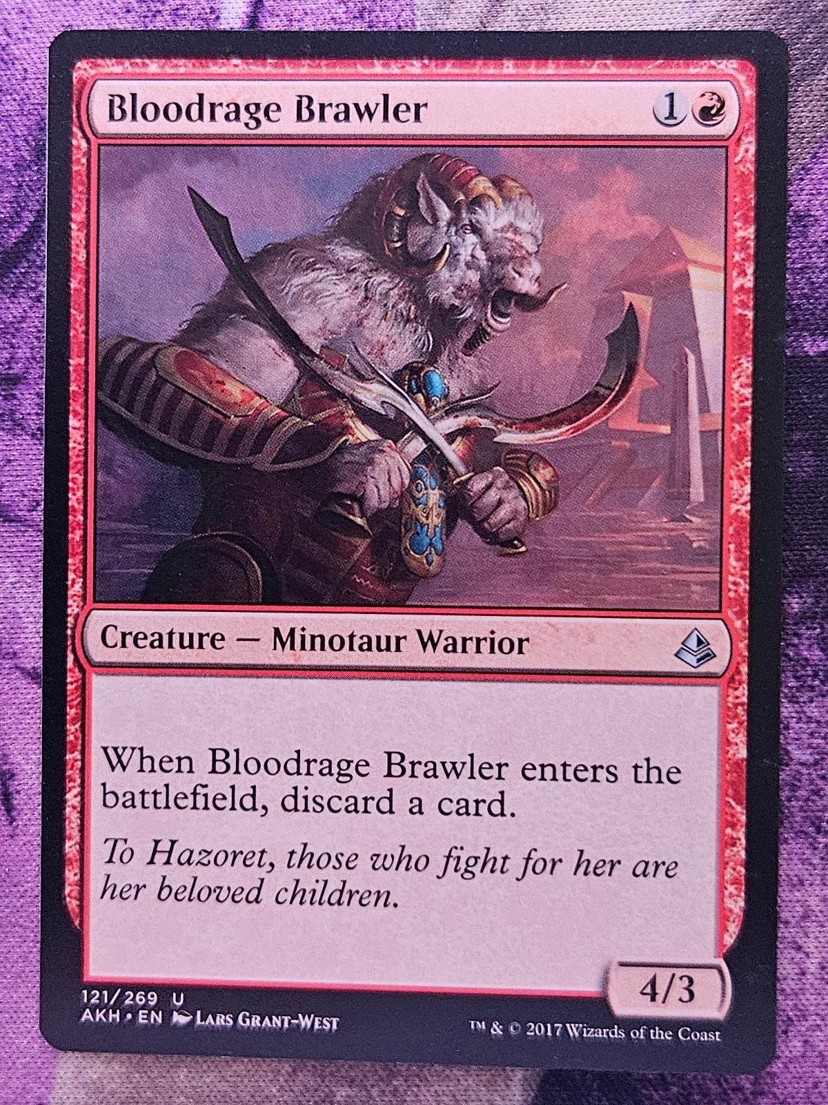 Bloodrage Brawler 121 Uncommon Amonkhet Magic: The Gathering Lightly Played