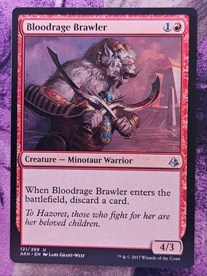 Bloodrage Brawler 121 Uncommon Amonkhet Magic: The Gathering Lightly Played