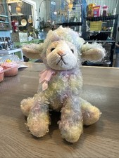 RARE Russ Lou Lou Easter Lamb Sheep Rainbow Pastel Tie Dye Stuffed Plush 7" NWT