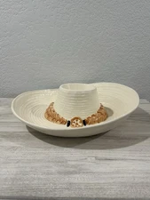 Sombrero Chip and Dip Serving Dish Ceramic Southwestern VTG
