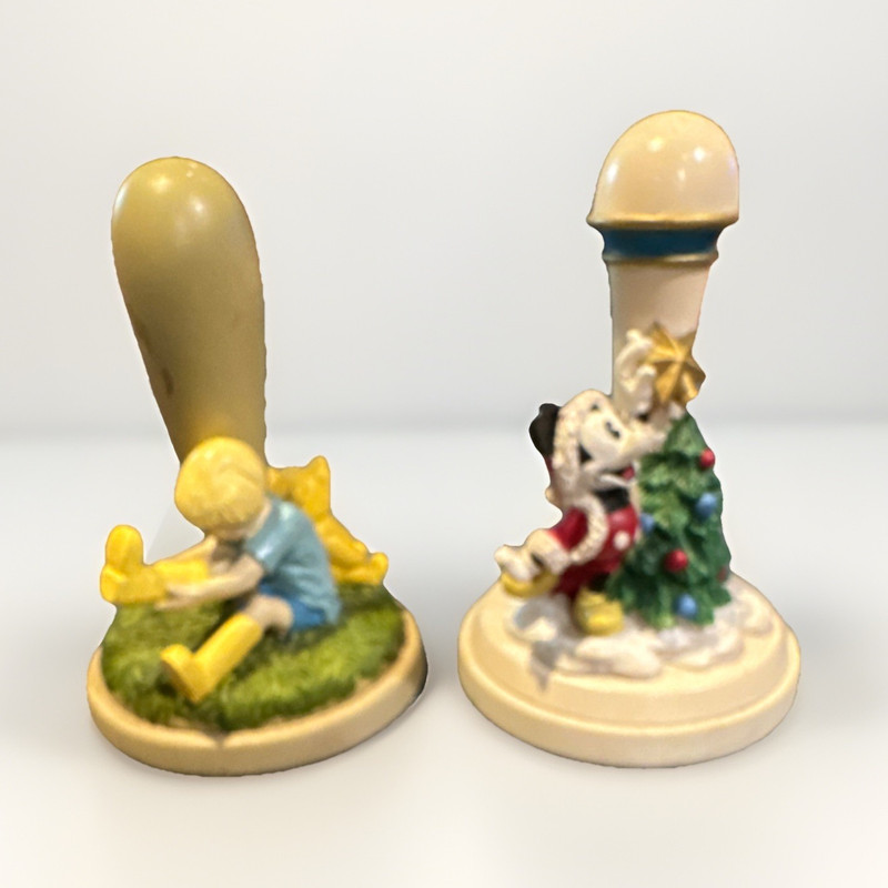 Mickey Mouse Disney Christmas Ceramic Cookie Stamps Lot of 2 w/ Handles