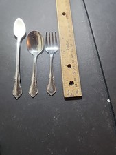 Vintage ONEIDA Toddlertime Stainless Flatware 3 Piece Baby Set Spoons Fork