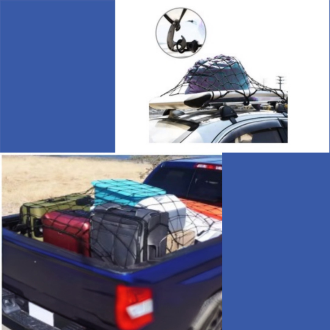 Truck Bed Cargo Net47"x71"Heavy Duty Tie Down Hook For Dodge Ram & Ram 1995-2025