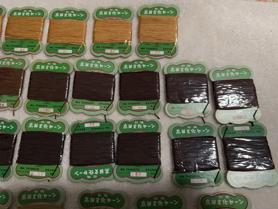 VTG Ma Tsuhato Brand Bunka Yarn Thread Multi Color Rayon Lot 36 Japan New - Image 4 of 4