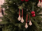 Vintage Wooden Crate & Barrel Christmas Tree Ornaments Set Of 5 — photo 2
