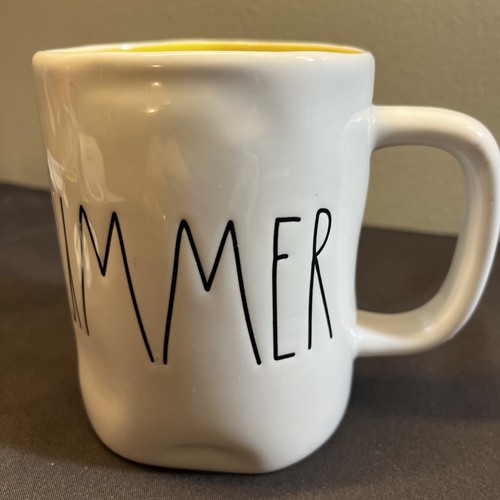 Rae Dunn “Summer “ Collection White Stoneware Mug With Yellow Interior - Unused - Picture 3 of 13