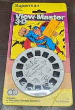 Vintage 1988 Superman Cartoon Classics View-Master 3-D Reels, Factory Sealed
