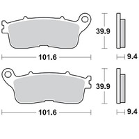 Moto-Master Bremsbelag (FüR: Honda VFR 1200 F ABS DCT SC63 10-16 Hinten )