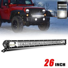 Heavy-Duty LED Light Bars for Off-Road Trucks in 2025 26" 180W Dual Row LED Work Light Bar 4WD Truck SUV ATV Driving Fog Lamp 25/27"