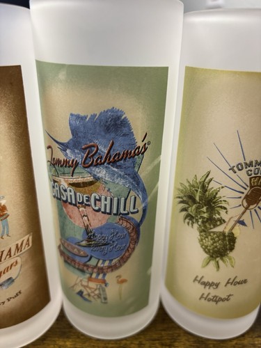 Tommy Bahama Tropical 6er Set mattierte Longdrinkgläser, Tiki, Hula, Maritim - Bild 6 von 10