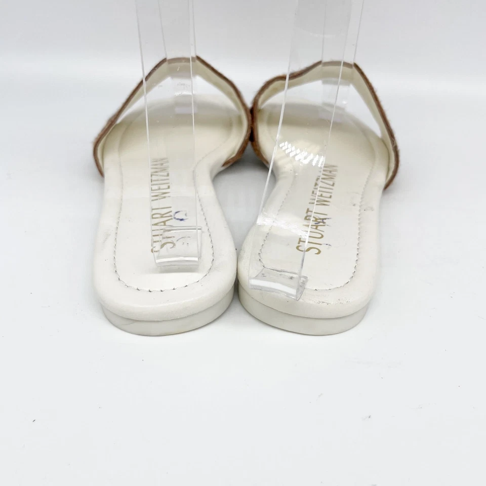 Sandálias femininas Stuart Weitzman com estampa de animais cabelo de bezerro tamanho 4,5 B - Imagem 4 de 4