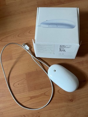 Apple Mighty Mouse weiß Kabel USB mit Karton