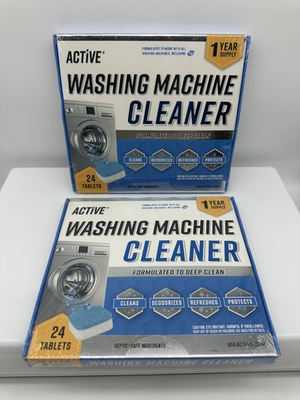 #ad #ad 2 Pack ACTIVE Washing Machine Cleaner Descaler 24 Each Deep Cleaning Tablets $24.00