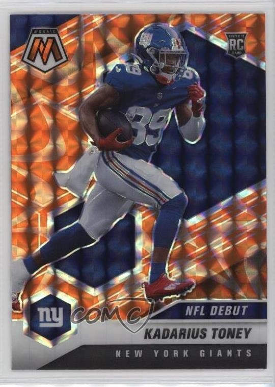 2021 Panini Mosaic NFL Debut Reactive Orange Prizm Kadarius Toney Rookie RC w1s