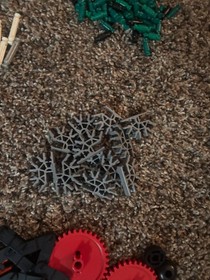500+ K&rsquo;NEX / Knex Micro Mini Bulk Lot &ndash; Mixed Rods, Connectors & Clips Parts