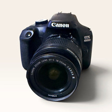 Canon EOS 4000D 18MP Digital SLR Black 3x w/ EF-S 18-55mm Lens Bundle