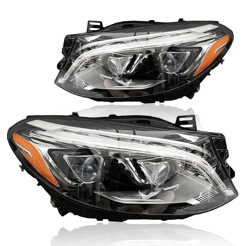 Left/Right Side Headlight LED Lamp For 2016-2019 Mercedes Benz GLE350 GLE400 - Image 4 of 4