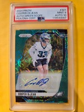 2024 Panini Prizm - Rookies Cooper DeJean #321 Green Scope Prizm /75 (AU, RC)