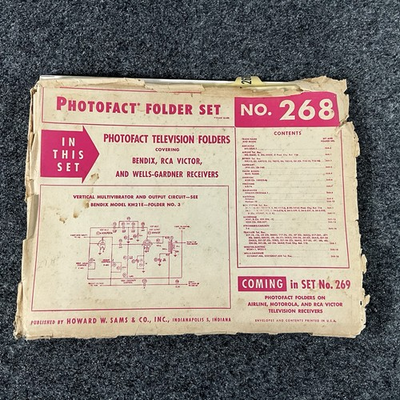#ad Howard W Sams Photofact Folder Set 268 Complete 1955 TV Radio Service Manuals $21.95